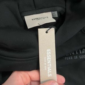 Essentials fear of god hoodie black